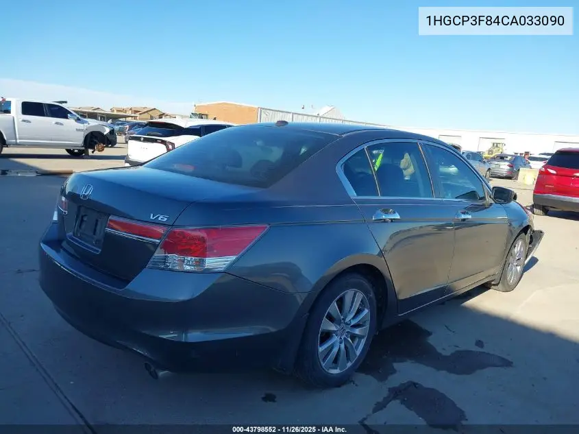 1HGCP3F84CA033090 2012 Honda Accord 3.5 Ex-L