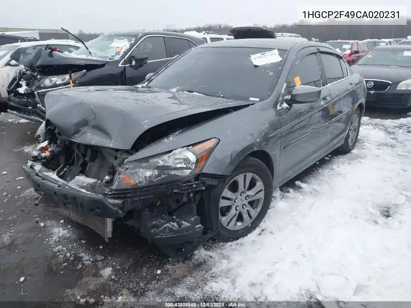 1HGCP2F49CA020231 2012 Honda Accord 2.4 Lx-P