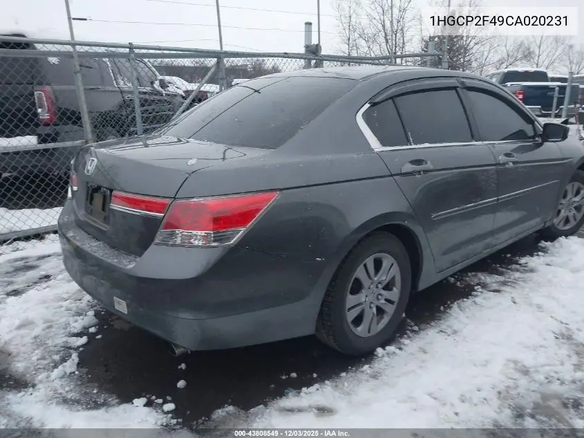 1HGCP2F49CA020231 2012 Honda Accord 2.4 Lx-P