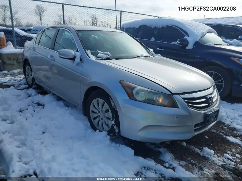 1HGCP2F32CA002208 2012 Honda Accord 2.4 Lx