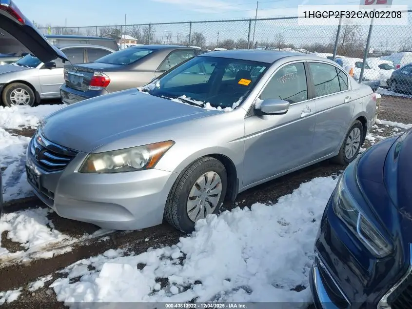 1HGCP2F32CA002208 2012 Honda Accord 2.4 Lx