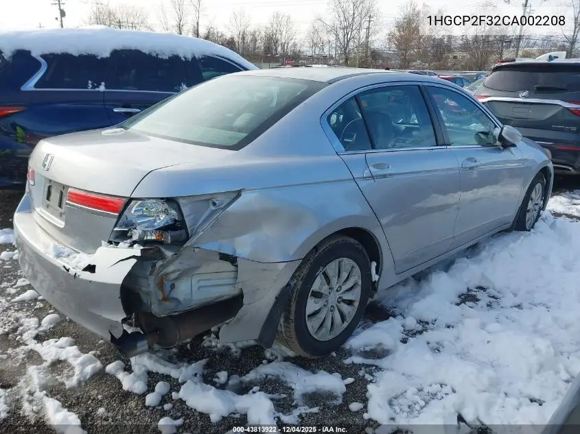 1HGCP2F32CA002208 2012 Honda Accord 2.4 Lx