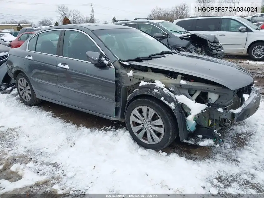 1HGCP3F87CA034024 2012 Honda Accord 3.5 Ex-L