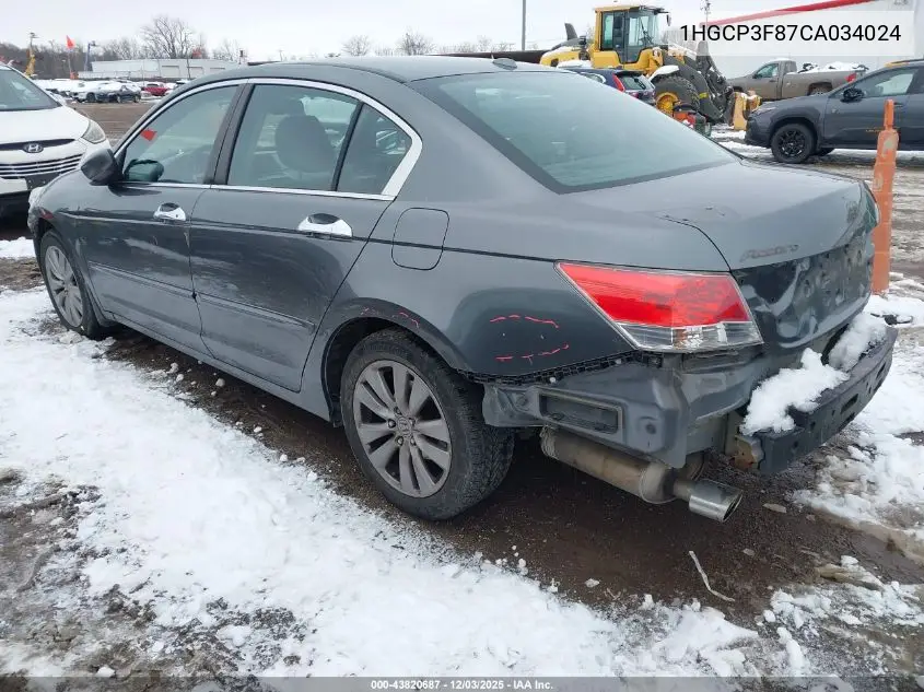 1HGCP3F87CA034024 2012 Honda Accord 3.5 Ex-L