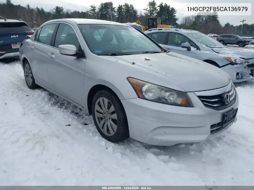 1HGCP2F85CA136979 2012 Honda Accord 2.4 Ex-L