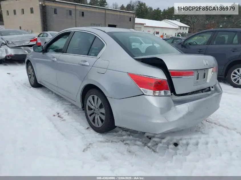 1HGCP2F85CA136979 2012 Honda Accord 2.4 Ex-L
