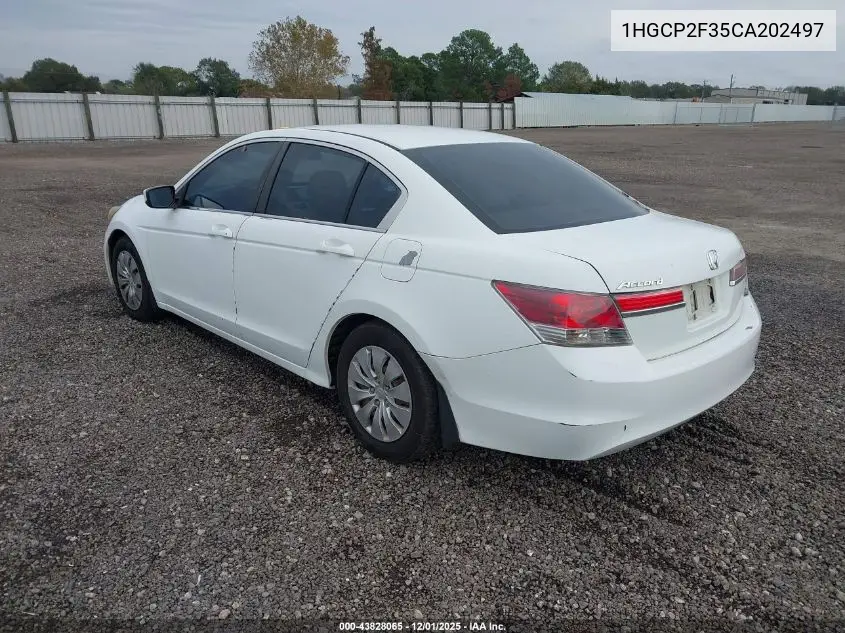 1HGCP2F35CA202497 2012 Honda Accord 2.4 Lx