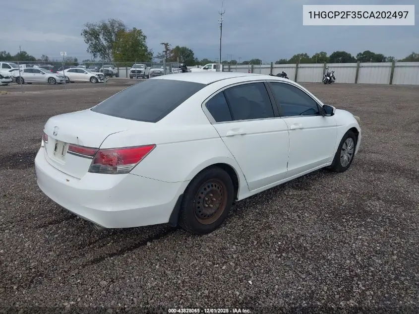 1HGCP2F35CA202497 2012 Honda Accord 2.4 Lx