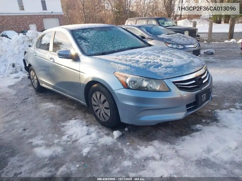 1HGCP2F36CA013096 2012 Honda Accord 2.4 Lx