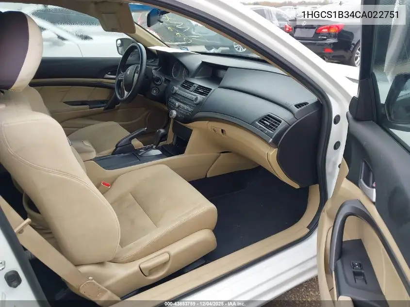 1HGCS1B34CA022751 2012 Honda Accord 2.4 Lx-S