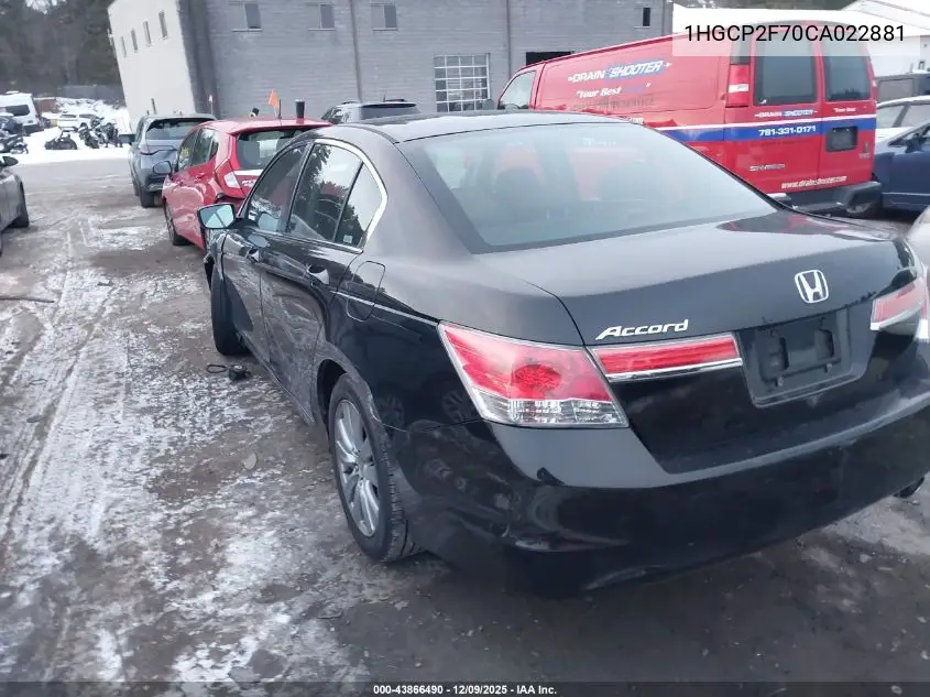 1HGCP2F70CA022881 2012 Honda Accord 2.4 Ex