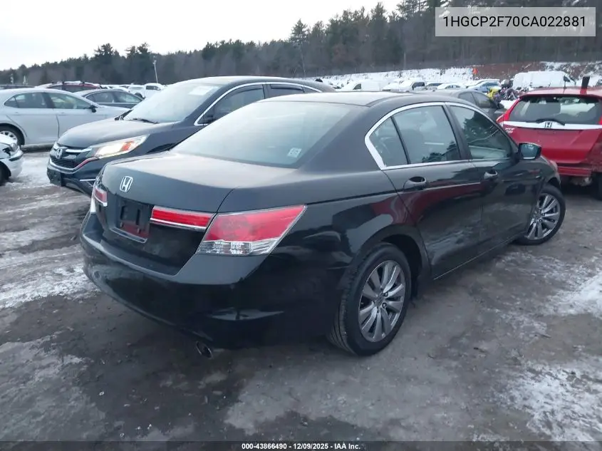 1HGCP2F70CA022881 2012 Honda Accord 2.4 Ex