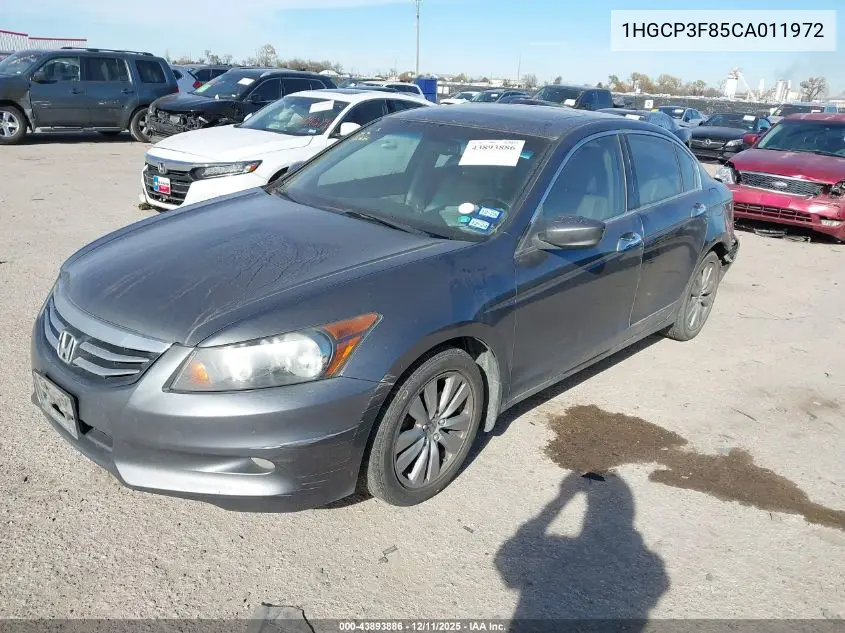 1HGCP3F85CA011972 2012 Honda Accord 3.5 Ex-L