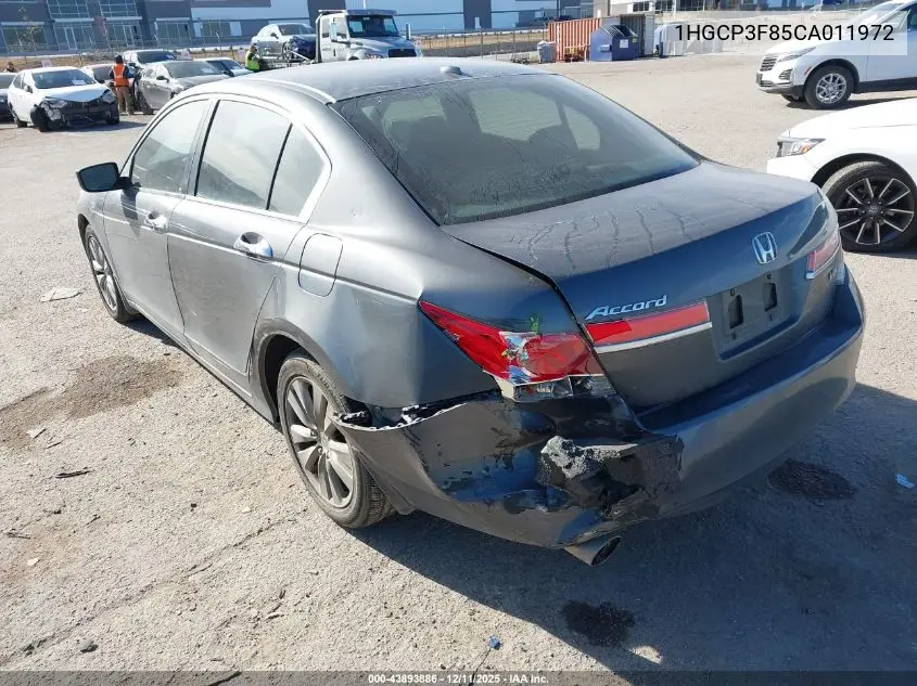 1HGCP3F85CA011972 2012 Honda Accord 3.5 Ex-L