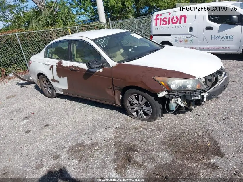 1HGCP2F66CA190175 2012 Honda Accord 2.4 Se