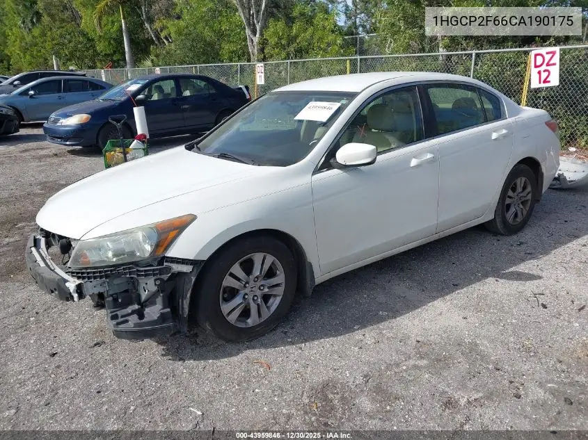 1HGCP2F66CA190175 2012 Honda Accord 2.4 Se