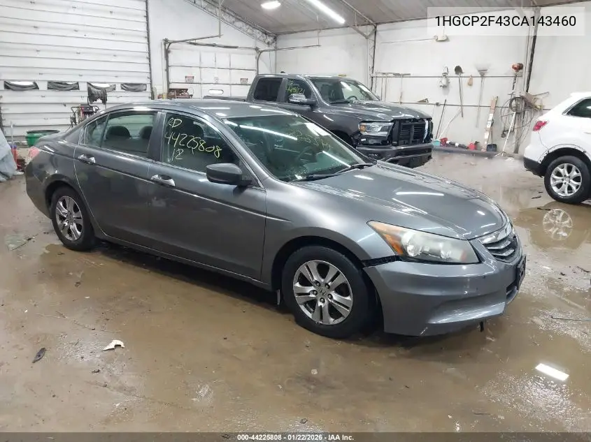 1HGCP2F43CA143460 2012 Honda Accord 2.4 Lx-P