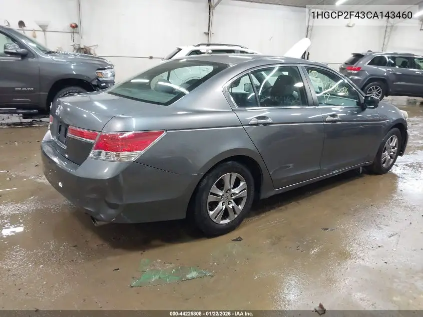 1HGCP2F43CA143460 2012 Honda Accord 2.4 Lx-P