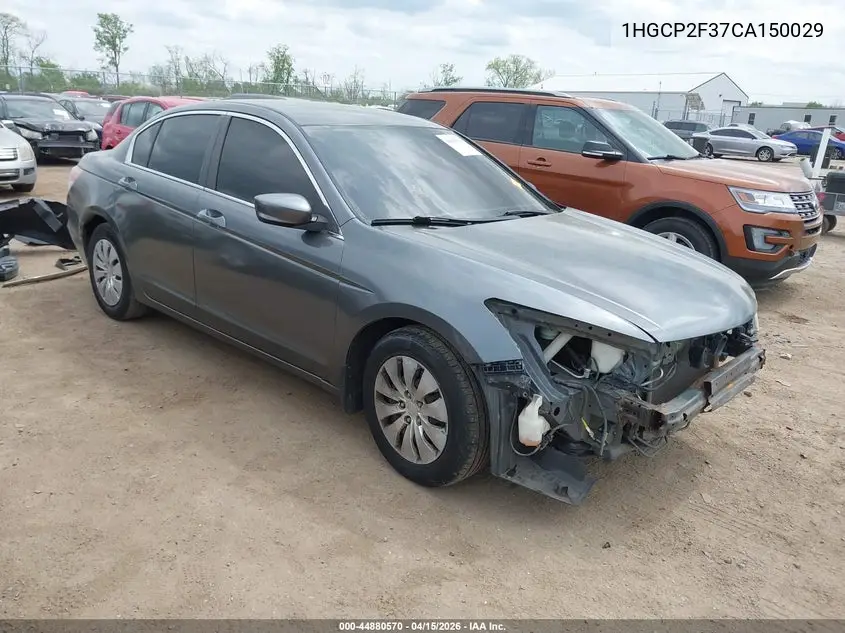 1HGCP2F37CA150029 2012 Honda Accord 2.4 Lx
