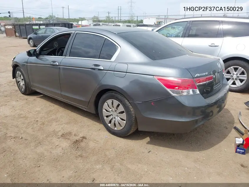 1HGCP2F37CA150029 2012 Honda Accord 2.4 Lx