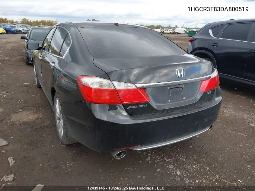 1HGCR3F83DA800519 2013 Honda Accord Ex-L V6