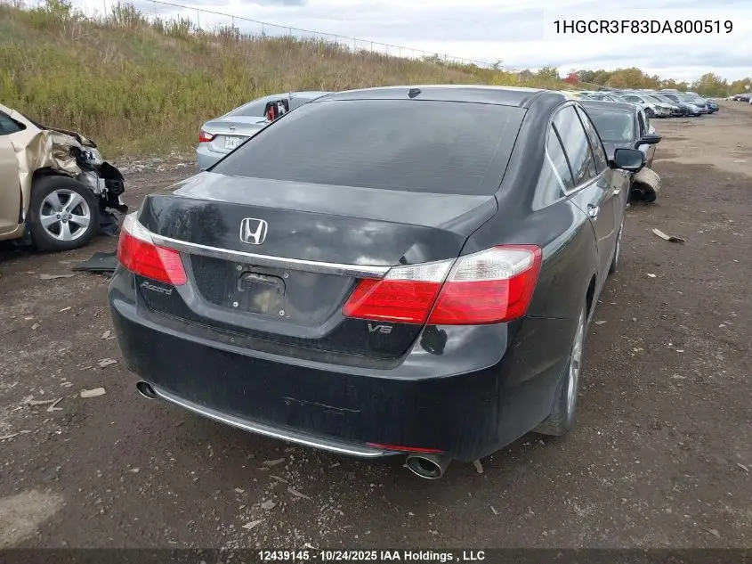 1HGCR3F83DA800519 2013 Honda Accord Ex-L V6