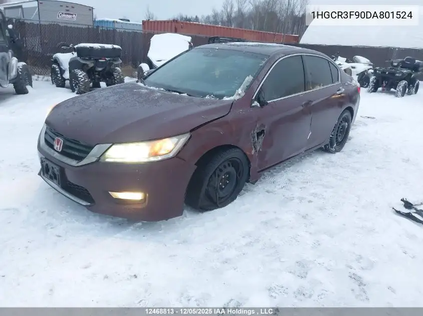 1HGCR3F90DA801524 2013 Honda Accord Touring V6