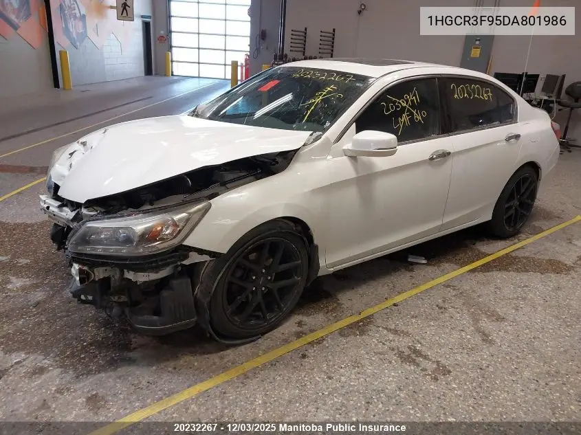 1HGCR3F95DA801986 2013 Honda Accord Touring V6