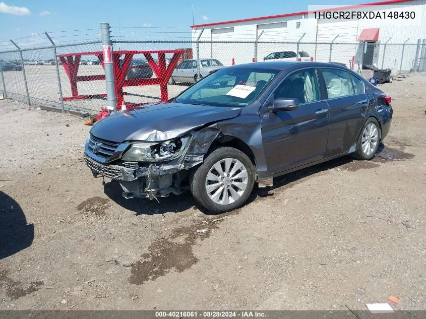 1HGCR2F8XDA148430 2013 Honda Accord Ex-L