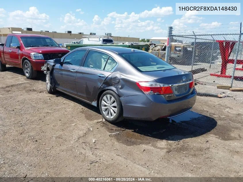 2013 Honda Accord Ex-L VIN: 1HGCR2F8XDA148430 Lot: 40216061