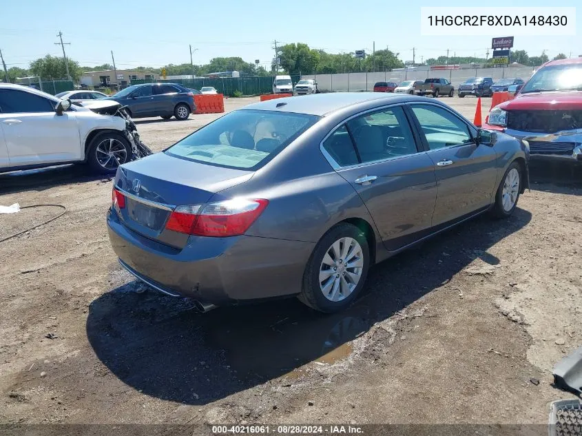 2013 Honda Accord Ex-L VIN: 1HGCR2F8XDA148430 Lot: 40216061