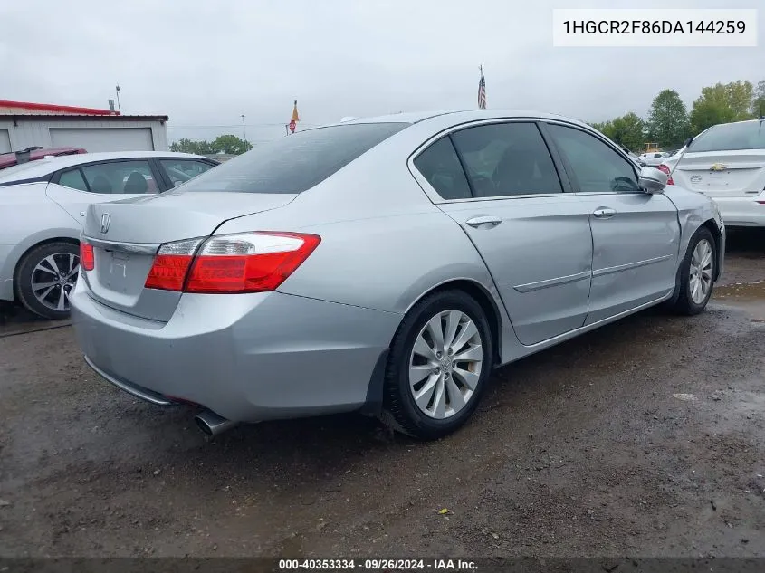 2013 Honda Accord Ex-L VIN: 1HGCR2F86DA144259 Lot: 40353334