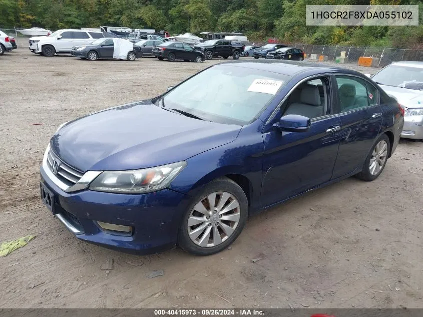 1HGCR2F8XDA055102 2013 Honda Accord Ex-L