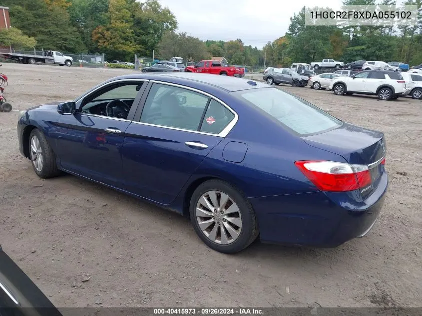 1HGCR2F8XDA055102 2013 Honda Accord Ex-L