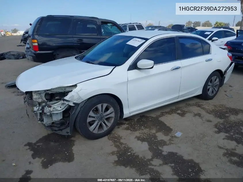 1HGCR2F39DA272953 2013 Honda Accord Lx