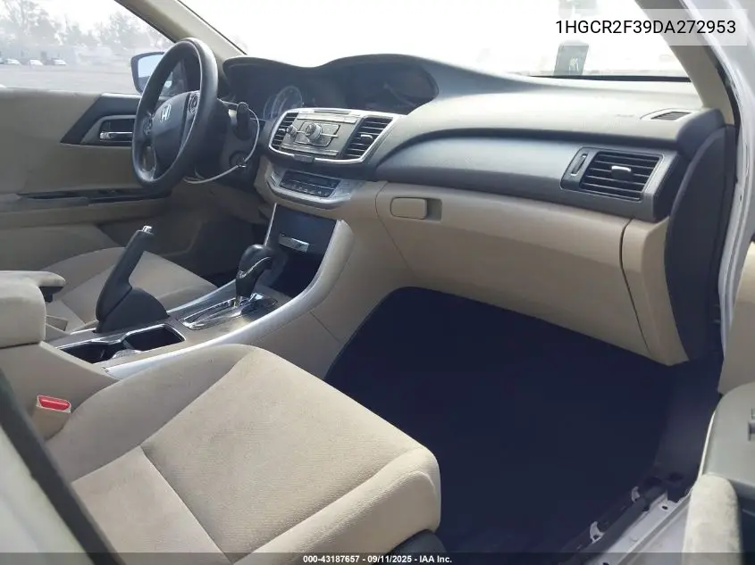 1HGCR2F39DA272953 2013 Honda Accord Lx