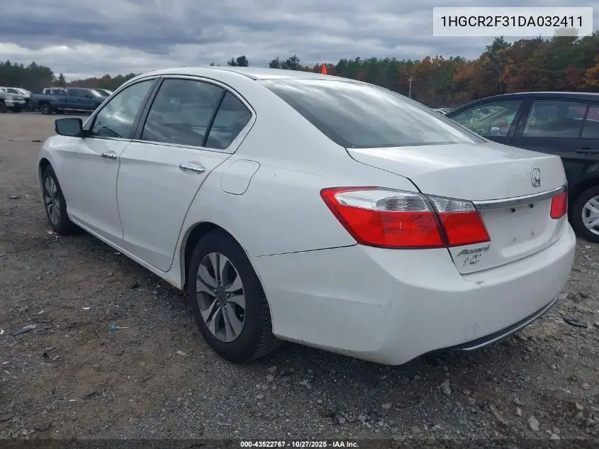 1HGCR2F31DA032411 2013 Honda Accord Lx