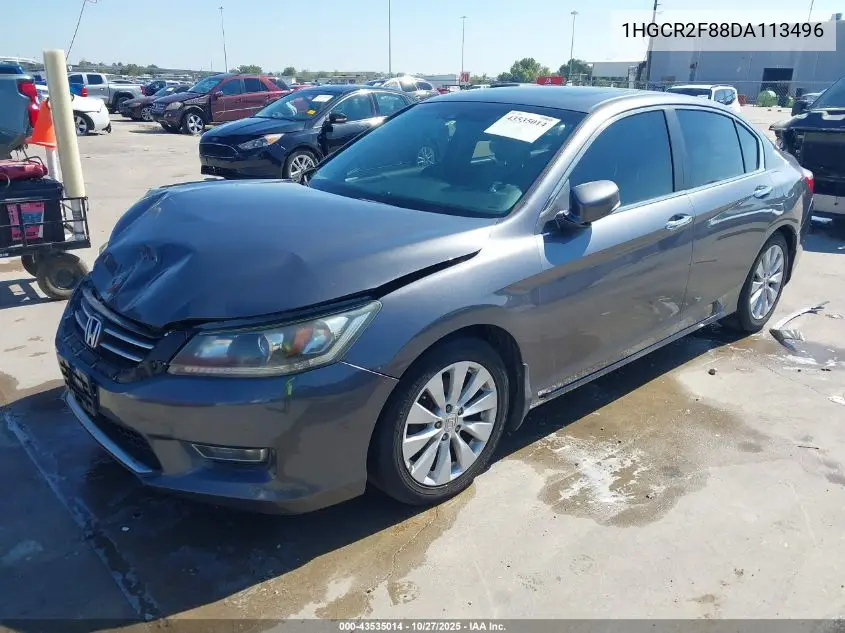 1HGCR2F88DA113496 2013 Honda Accord Ex-L