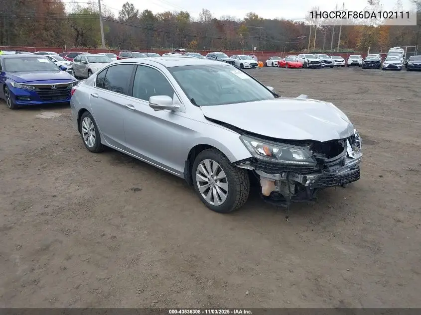 1HGCR2F86DA102111 2013 Honda Accord Ex-L