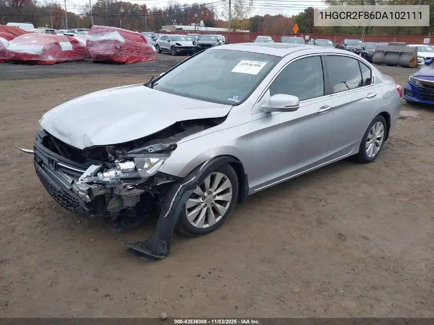 1HGCR2F86DA102111 2013 Honda Accord Ex-L