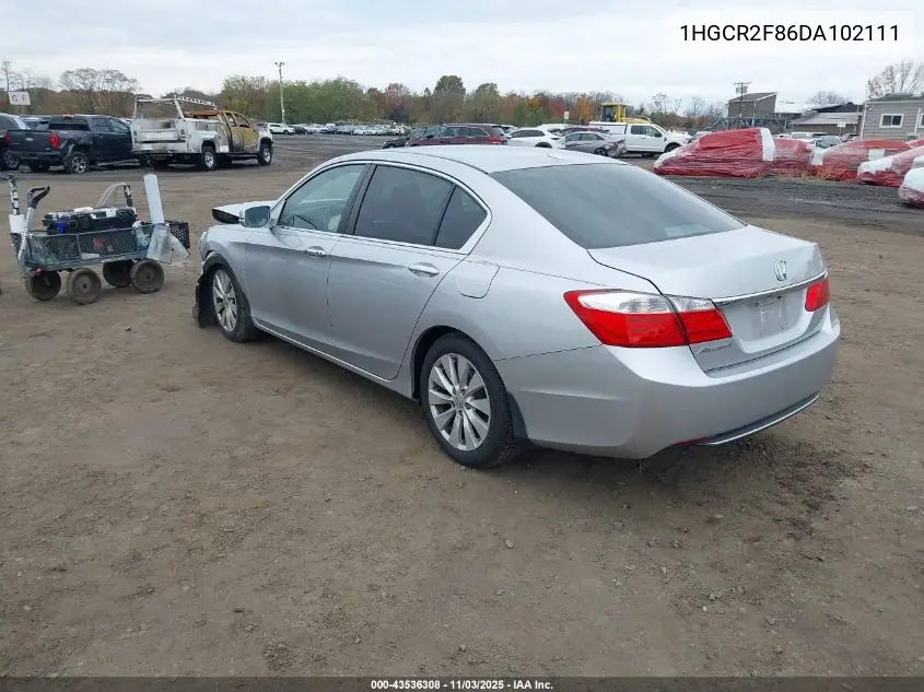 1HGCR2F86DA102111 2013 Honda Accord Ex-L