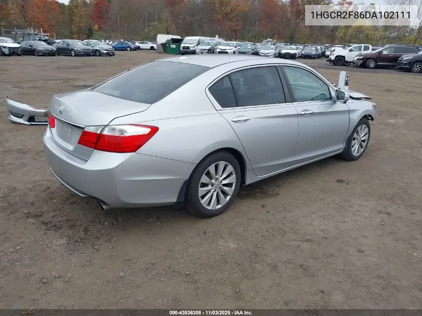 1HGCR2F86DA102111 2013 Honda Accord Ex-L