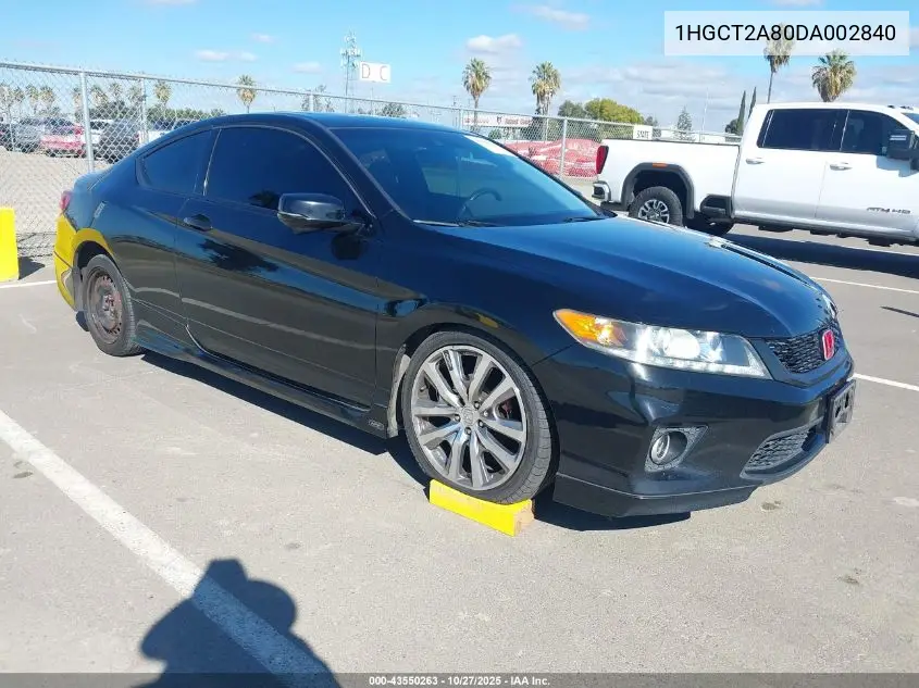 1HGCT2A80DA002840 2013 Honda Accord Ex-L V-6