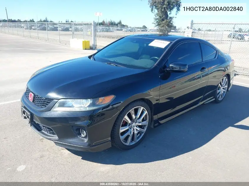 1HGCT2A80DA002840 2013 Honda Accord Ex-L V-6