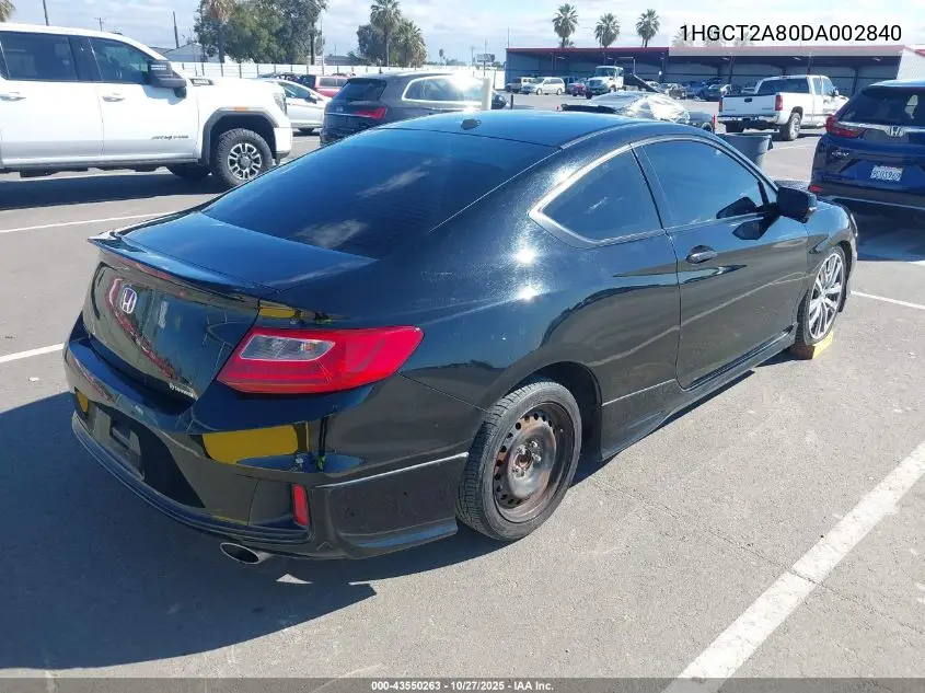 1HGCT2A80DA002840 2013 Honda Accord Ex-L V-6