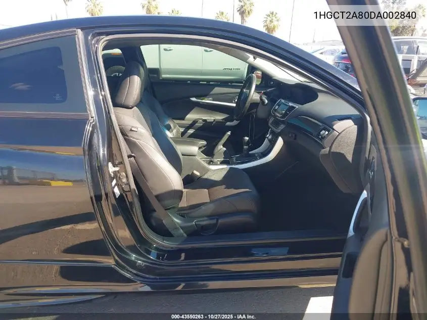 1HGCT2A80DA002840 2013 Honda Accord Ex-L V-6