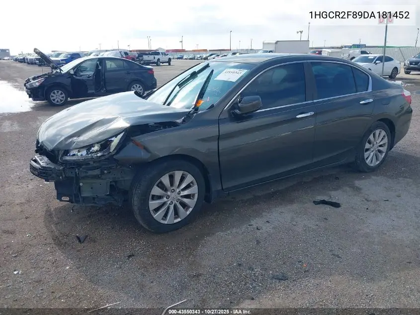 1HGCR2F89DA181452 2013 Honda Accord Ex-L