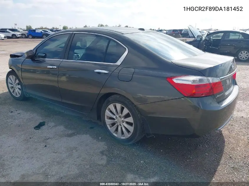 1HGCR2F89DA181452 2013 Honda Accord Ex-L