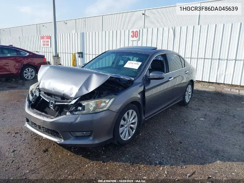1HGCR3F86DA045639 2013 Honda Accord Ex-L V-6