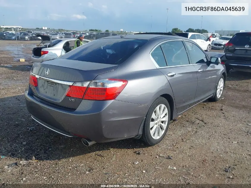 1HGCR3F86DA045639 2013 Honda Accord Ex-L V-6